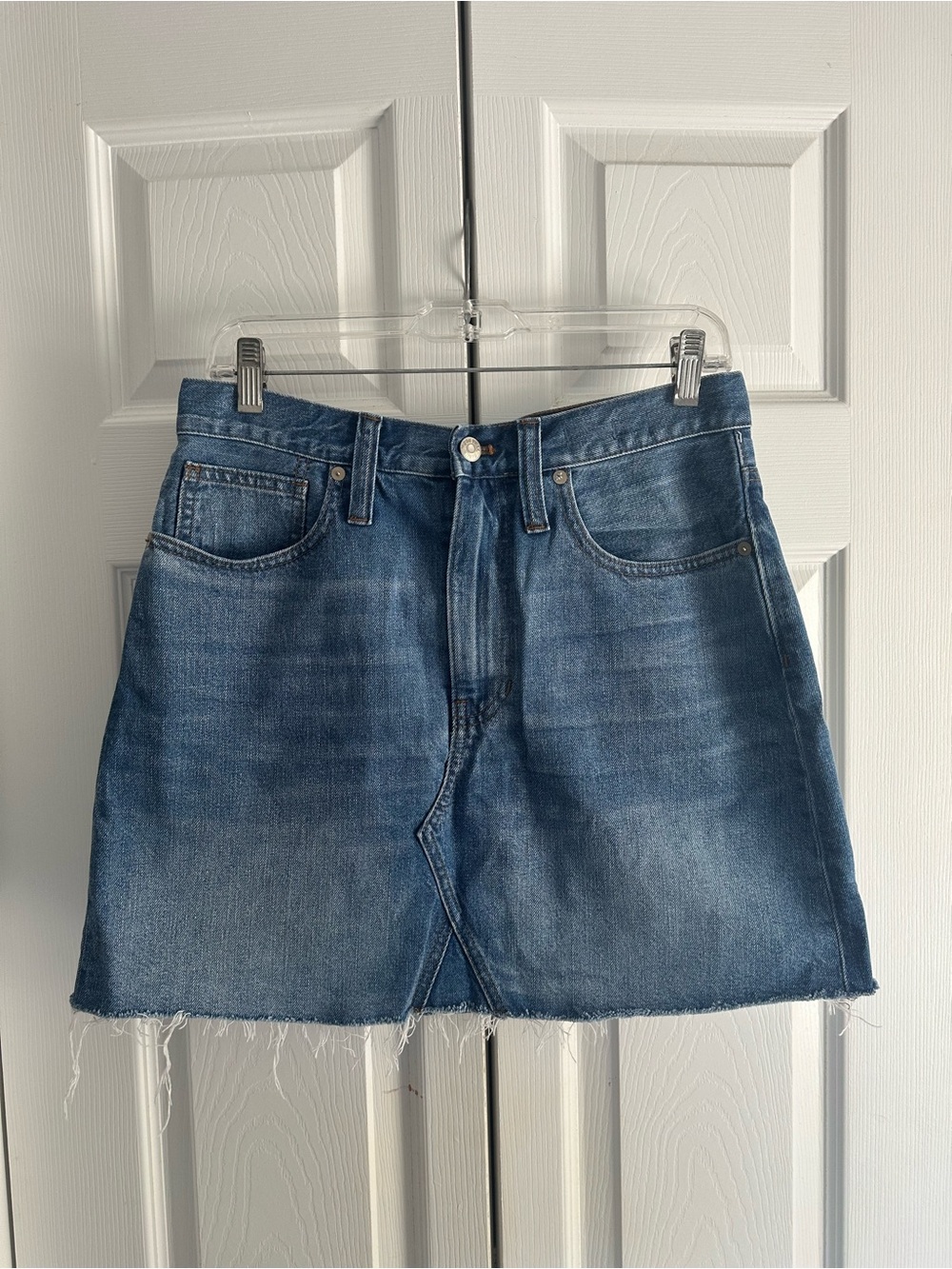Madewell Blue Denim Mini Skirt - Classic A-Line